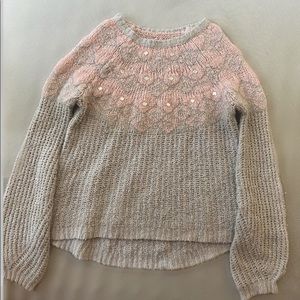 Girls Justice pink and grey Sweater